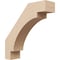 Ekena Millwork 3-inch W x 12-inch D x 12-inch H Merced Rough Cedar Woodgrain TimberThane Knee Brace, Primed BRCUR03X12X12MRCRCPR - alternate 1